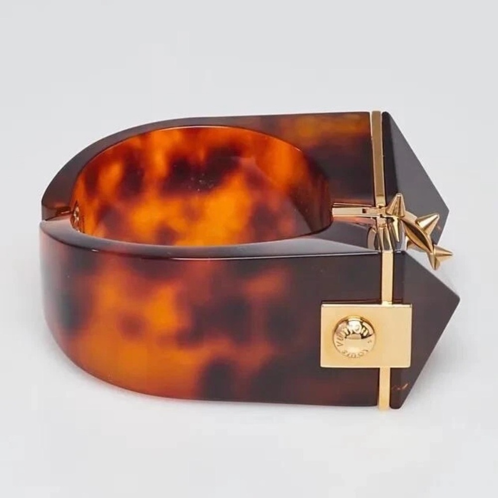 Louis Vuitton Spiky Bow Cuff Tortoise Bracelet Beautiful!! RARE - Picture 10 of 15